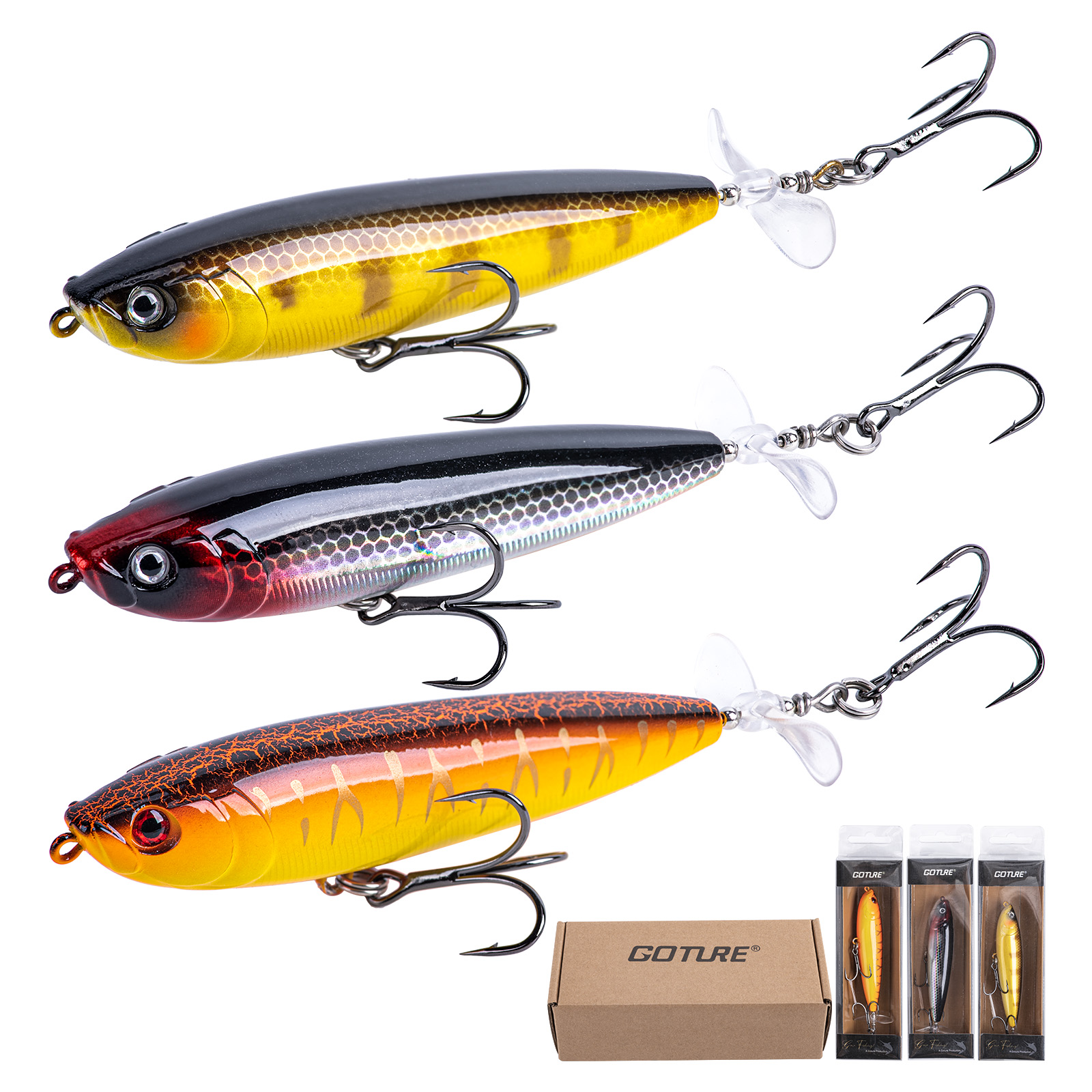 Fishing Hook Treble - Goture Topwater Fishing Lures Plopper Fishing