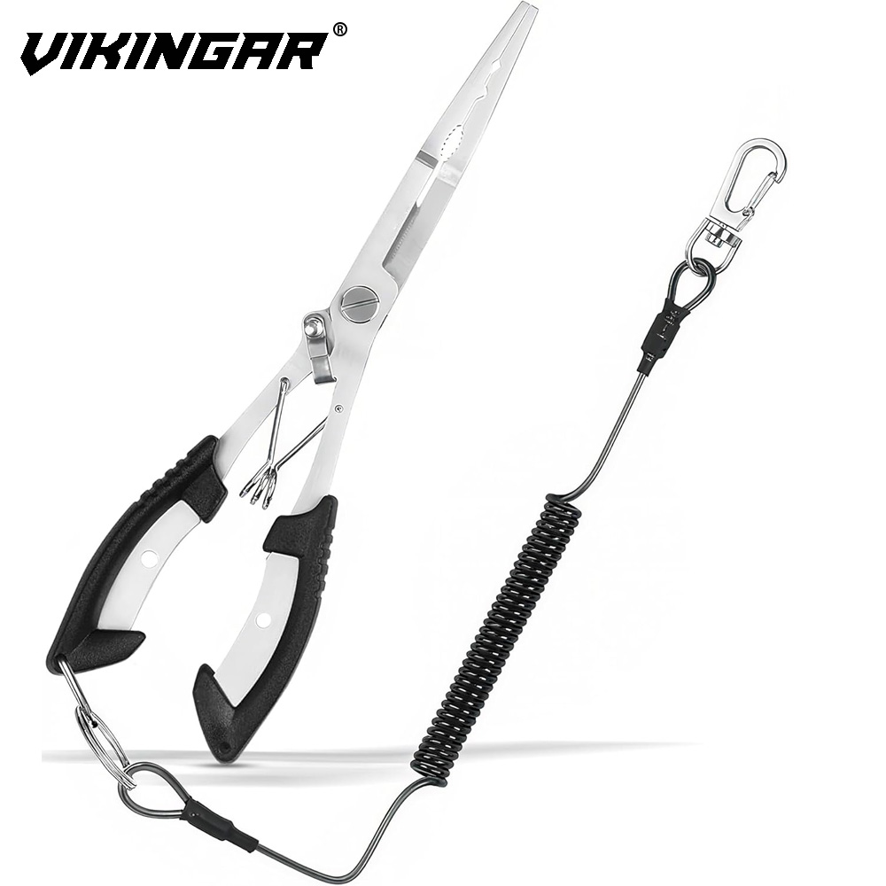 Fishing Hook Remover - VIKINGAR 21cm Multifunctional Fishing Pliers Straight