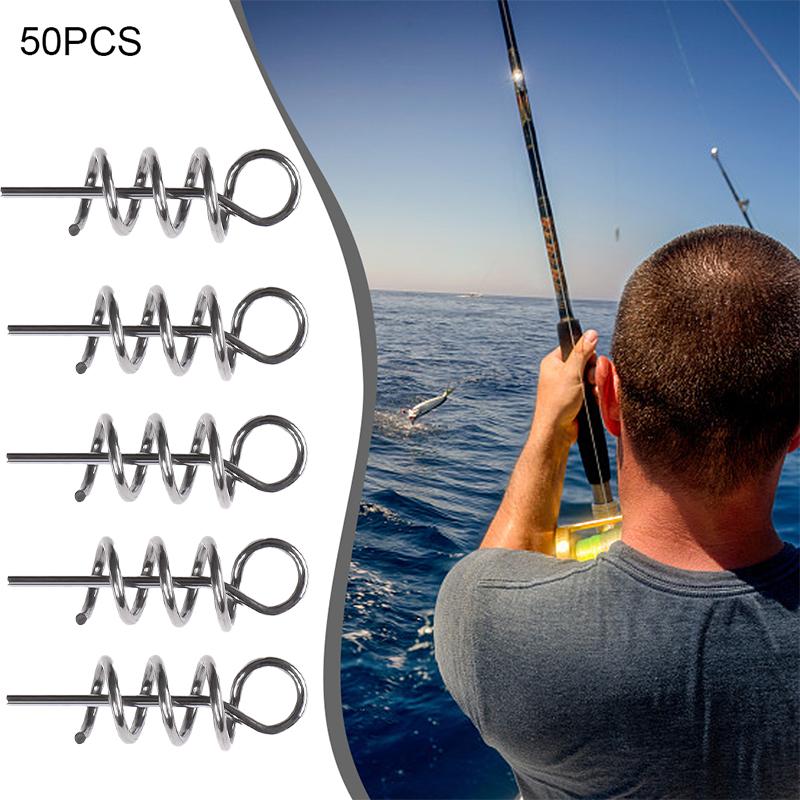 Fishing Hook Stainless Steel - 50Pcs Stainless Steel Fishing Pins Spring