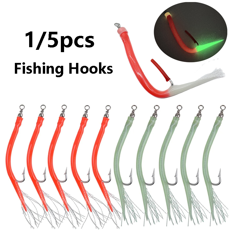 1/5Pcs CodfishFishing Eel Tube - Fishing Hook Offset recensie en prijs