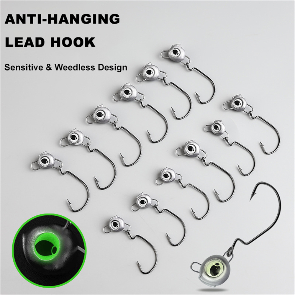 10pcs Weedless Jig Heads with  - Fishing Hook Weedless recensie en prijs
