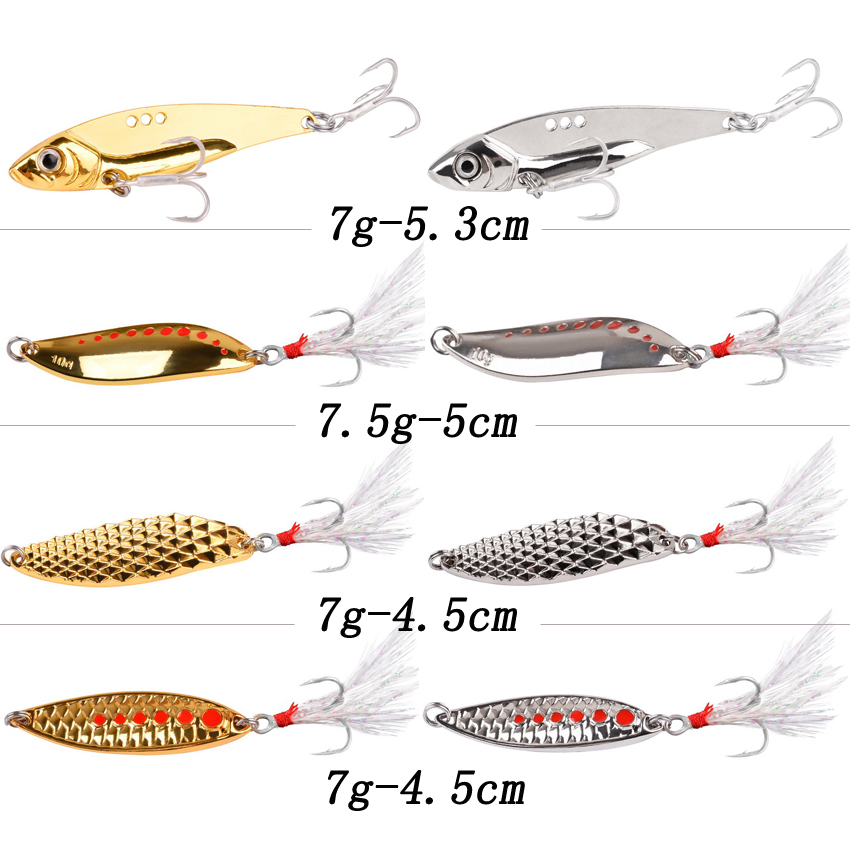 8PCS/Set Lure Metal Spinner Sp - Fishing Hook Treble recensie en prijs