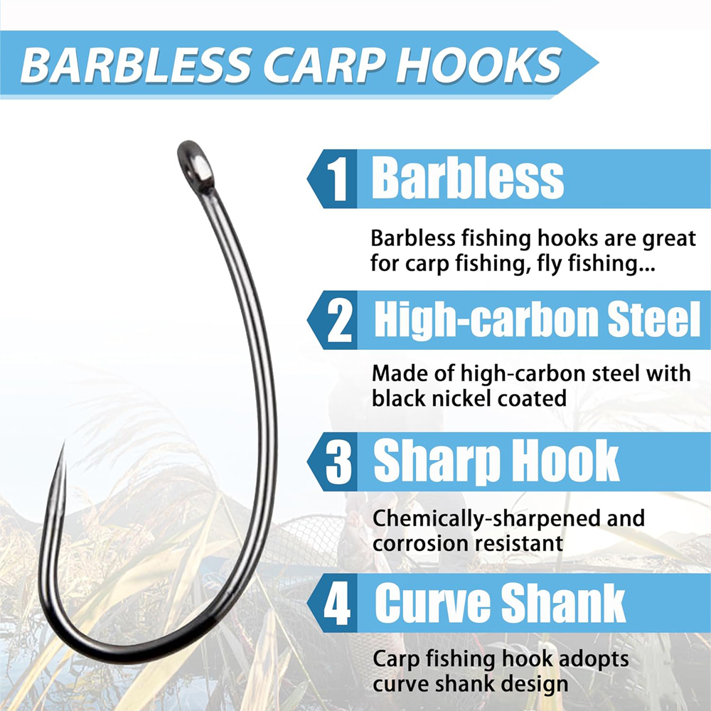 180PCS Barbless Fishing Hooks  - Fishing Hook Circle recensie en prijs