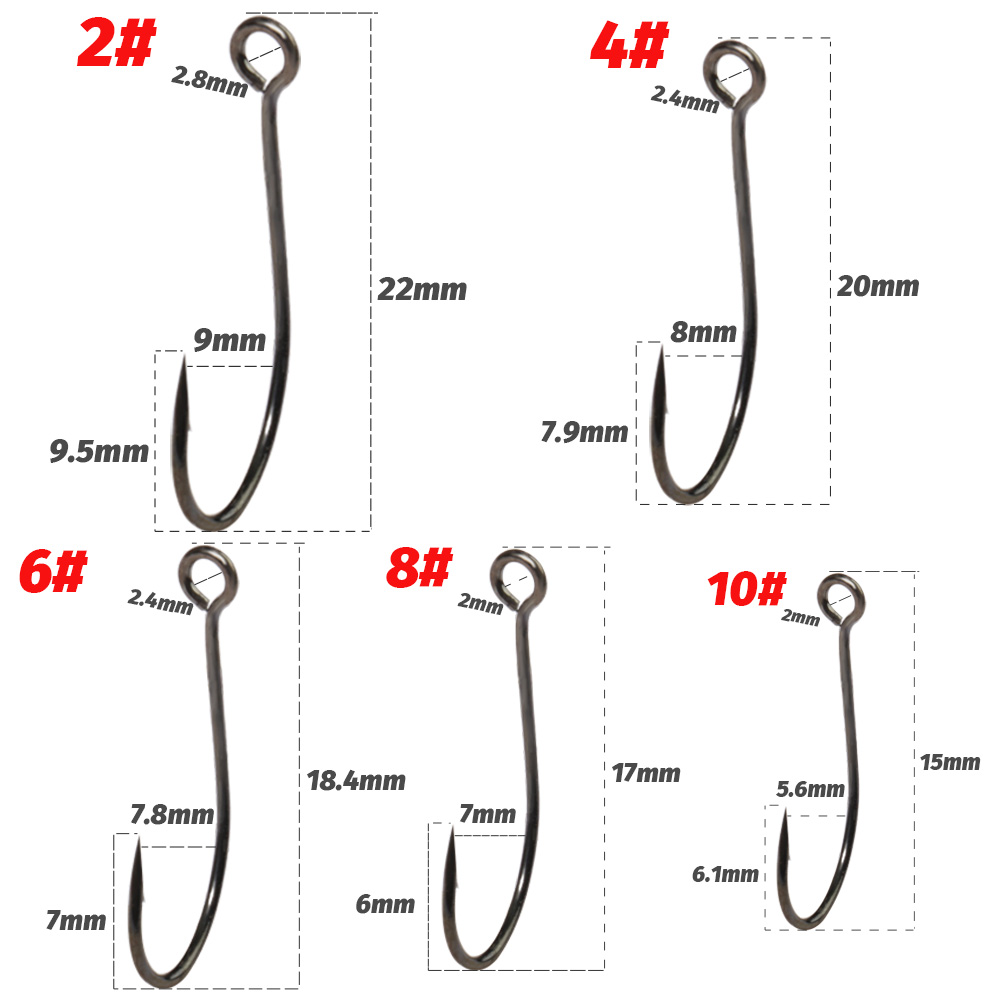 20PCS Big Ring Single Hooks 2# - Fishing Hook Circle recensie en prijs