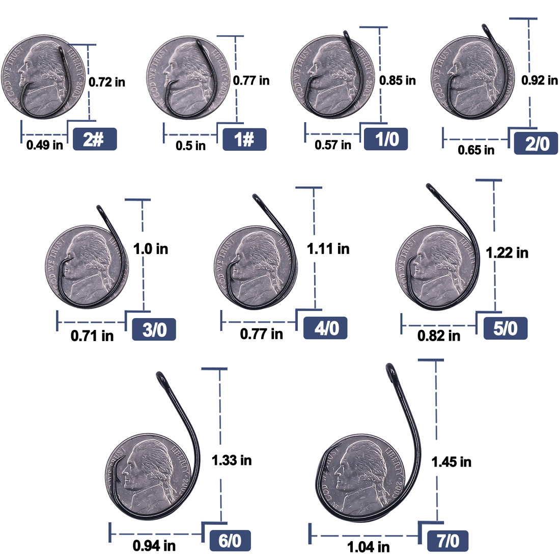 9KM 25-50Pcs Inline Wide Gap C - Fishing Hook Circle recensie en prijs