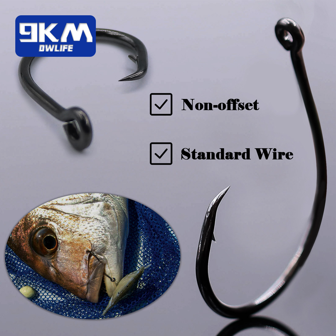 9KM 25-50Pcs Inline Wide Gap C - Fishing Hook Circle recensie en prijs