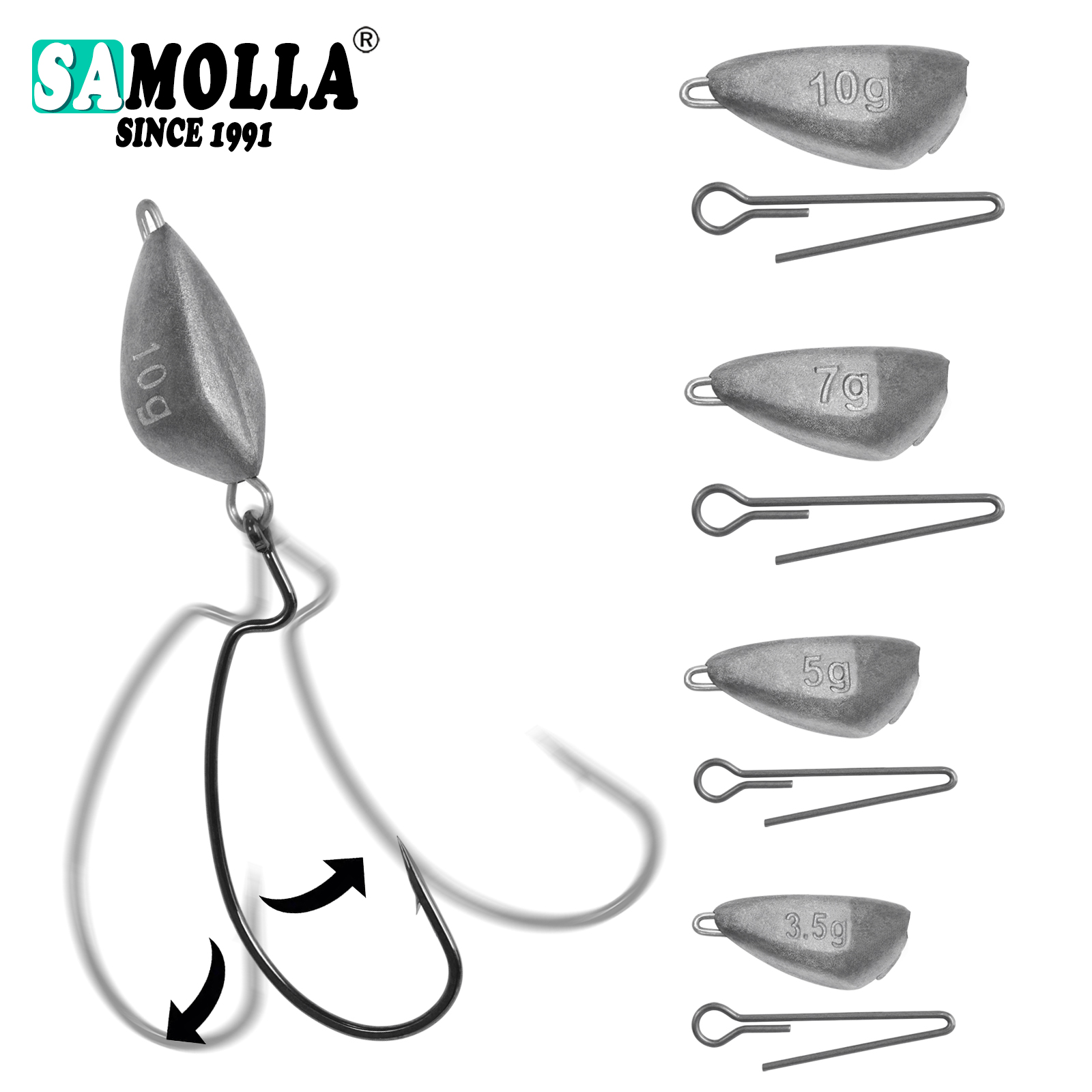 SAMOLLA 5pcs Jig Head Fishing  - Fishing Hook Jig recensie en prijs