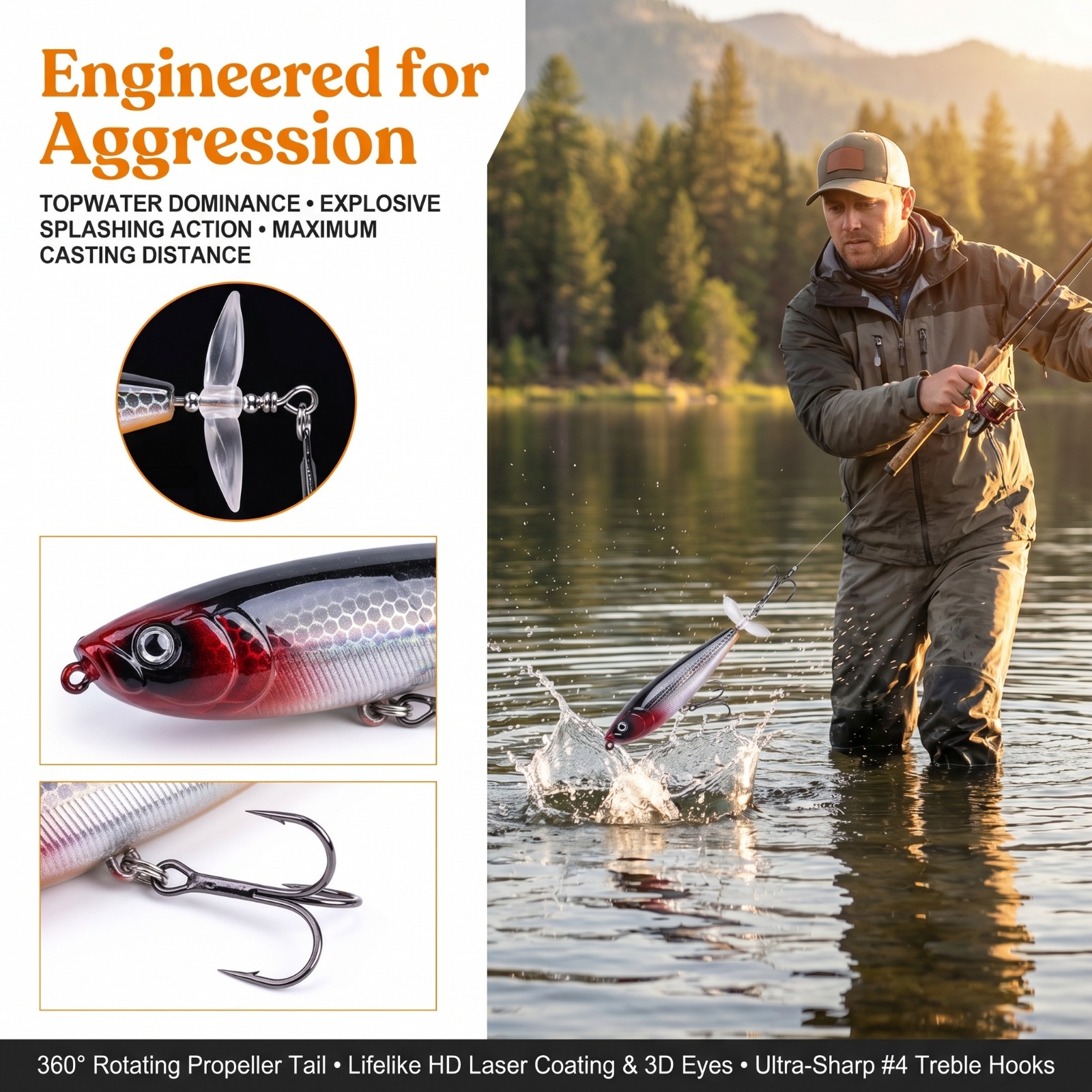 Goture Topwater Fishing Lures  - Fishing Hook Treble recensie en prijs