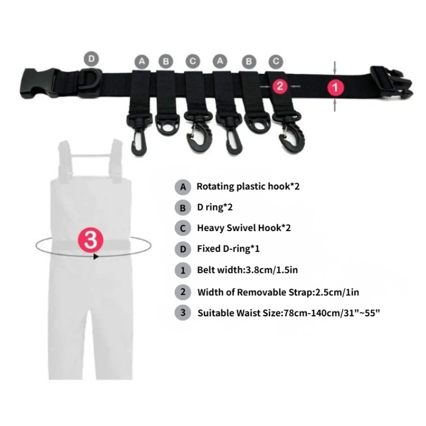 1Pcs Adjustable Wading Belts F - Fishing Hook Sharpener recensie en prijs
