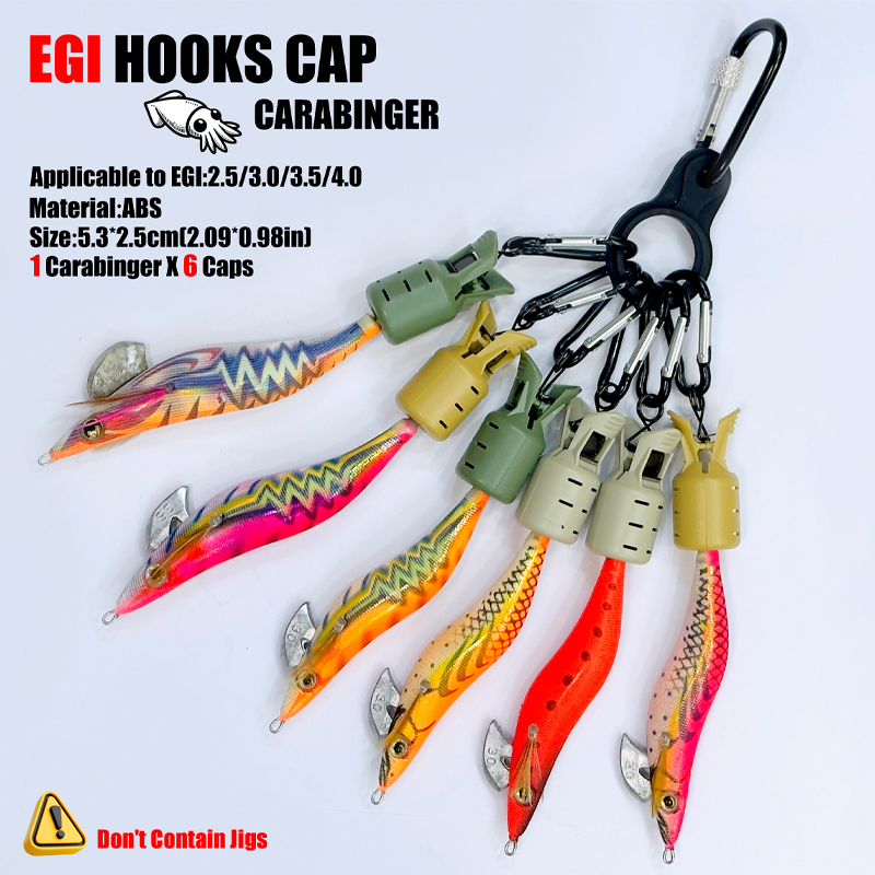 Squid Jig Hook Caps and Carabi - Fishing Hook Jig recensie en prijs