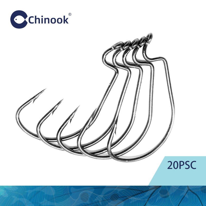 Chinook 20pcs Wide worm Texan  - Fishing Hook Barbless recensie en prijs
