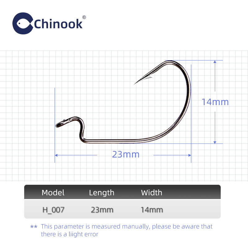 Chinook 20pcs Wide worm Texan  - Fishing Hook Barbless recensie en prijs