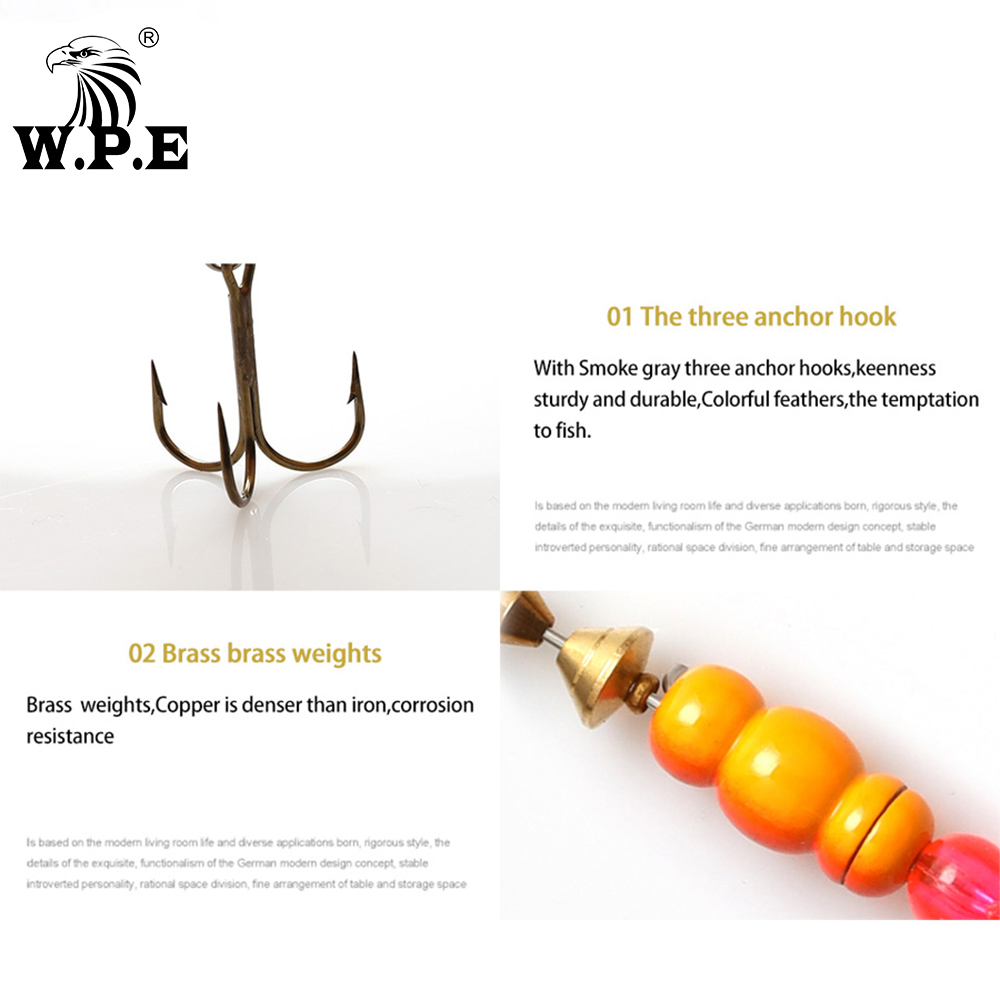 W.P.E Brand New Spinner Lure 1 - Fishing Hook Treble recensie en prijs