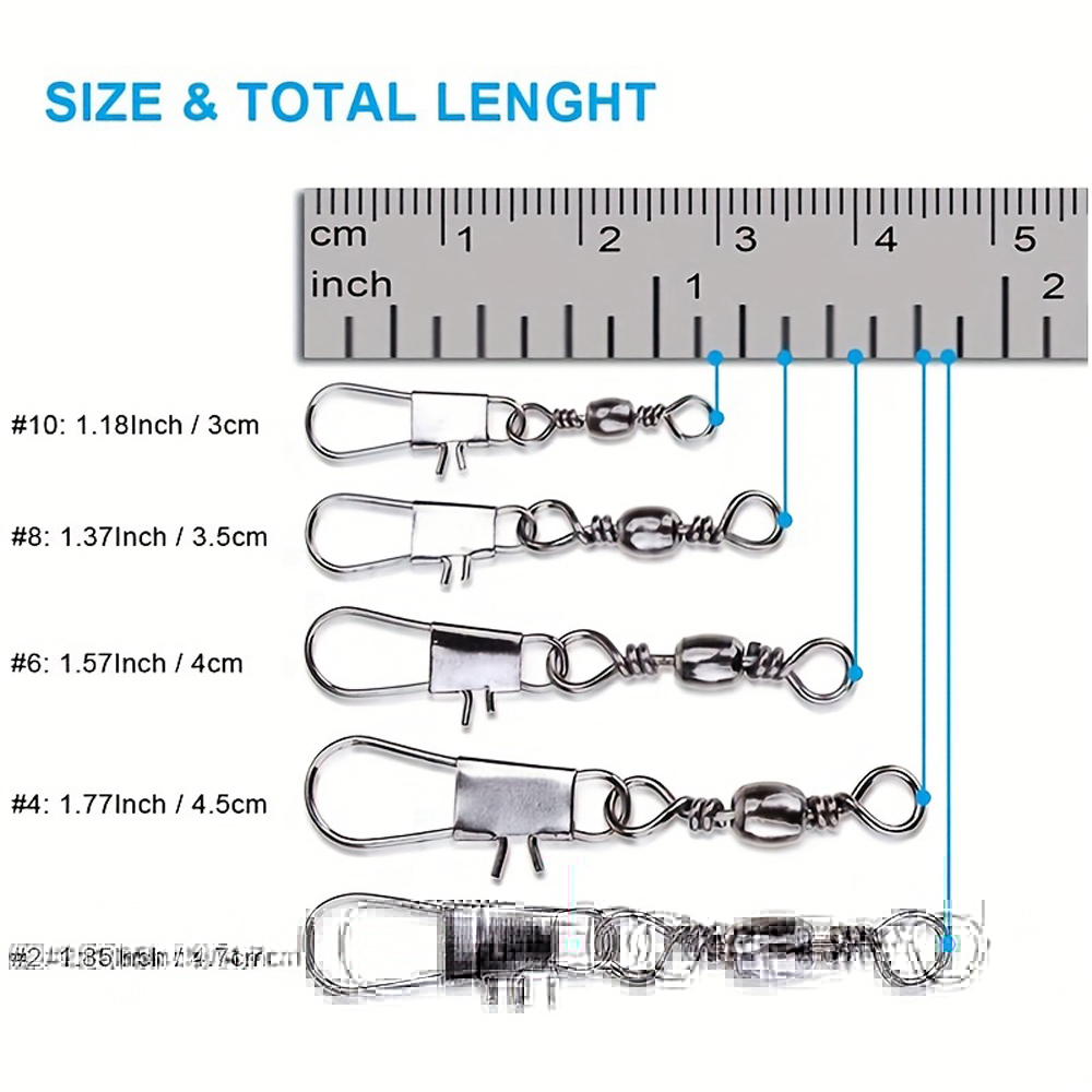 100Pcs/Lot 4#6#8#10#12# Swivel - Fishing Hook Assortment recensie en prijs