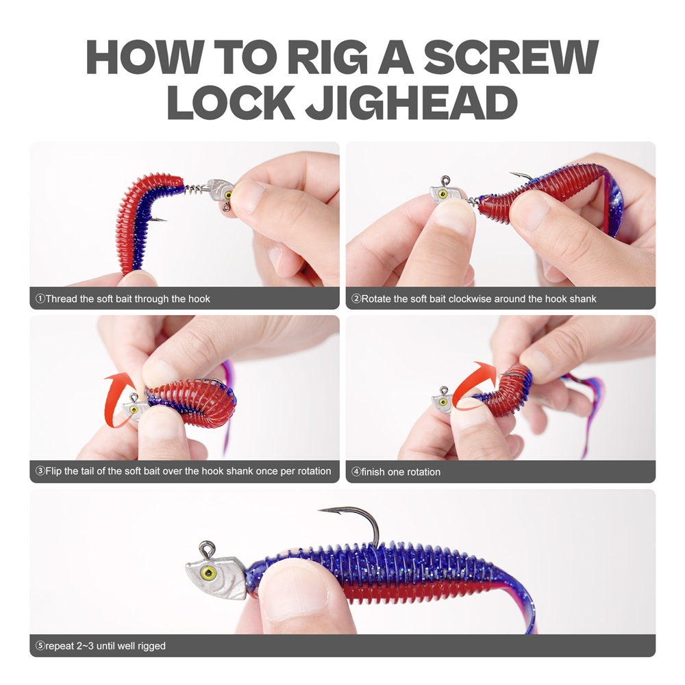 15PCS Screw Lock Swimbait Jig  - Fishing Hook Weedless recensie en prijs