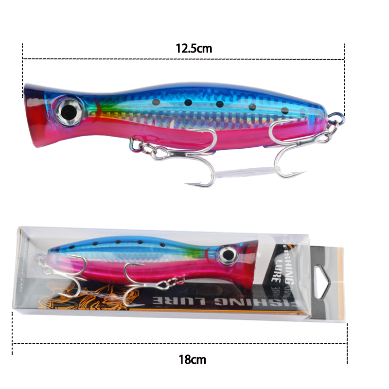 1pc 43g Big Popper Floating Wo - Fishing Hook Treble recensie en prijs