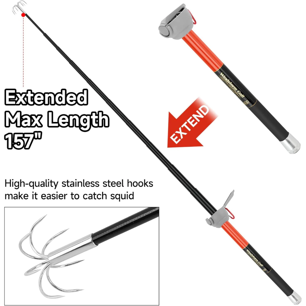 SANLIKE Fishing-Squid Gaff 3M/ - Fishing Hook Stainless Steel recensie en prijs