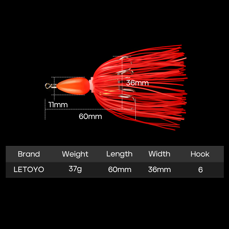 37g Weedless Football Jig Head - Fishing Hook Weedless recensie en prijs