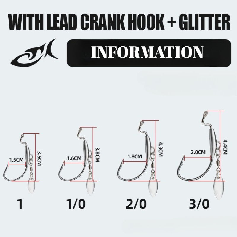 [TUODIAO]Crank Hook Jig Heads  - Fishing Hook Weedless recensie en prijs