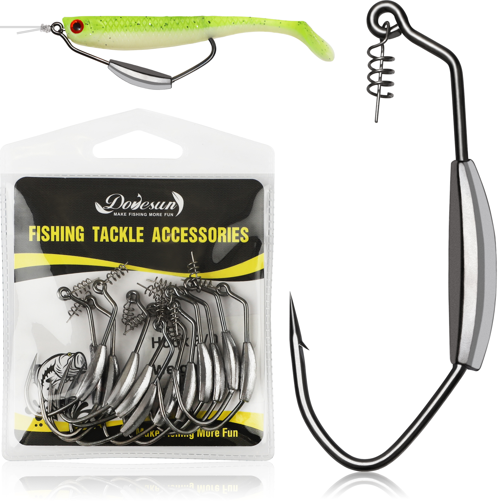 Dovesun 12PCS Weighted Swimbai - Fishing Hook Weedless recensie en prijs