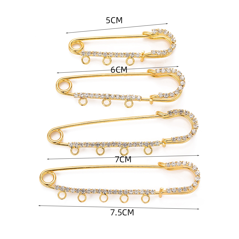 5pcs Rhinestone Charms Safety  - Fishing Hook Size recensie en prijs