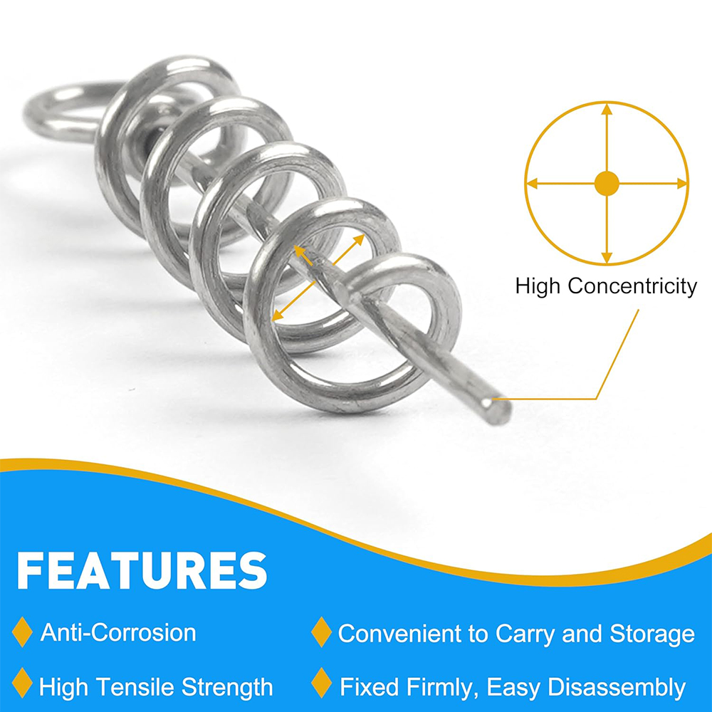 50Pcs Spring Twist Lock Fishin - Fishing Hook Stainless Steel recensie en prijs
