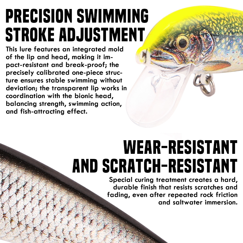 B&U Sinking Minnow Fishing Lur - Fishing Hook Treble recensie en prijs