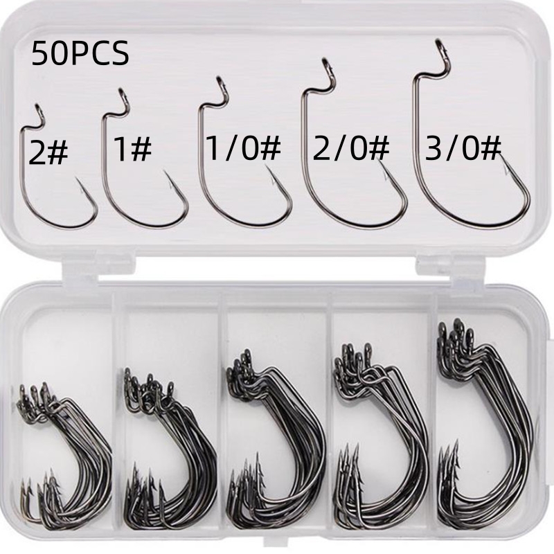 50Pcs/Box High Carbon Steel Fi - Fishing Hook Stainless Steel recensie en prijs