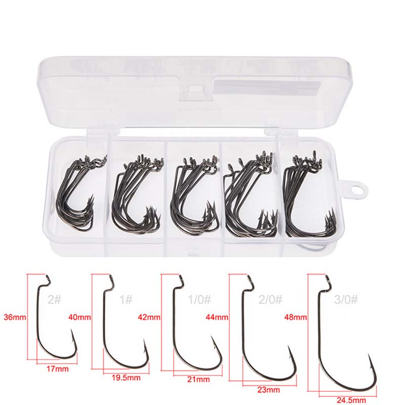 50Pcs/Box High Carbon Steel Fi - Fishing Hook Stainless Steel recensie en prijs