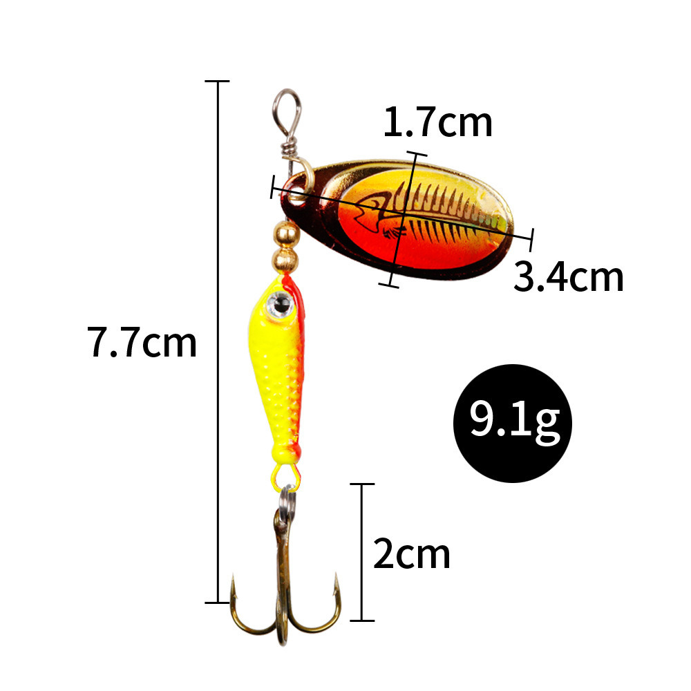 10pcs/Set Spinner Lures 9.1g 7 - Fishing Hook Treble recensie en prijs