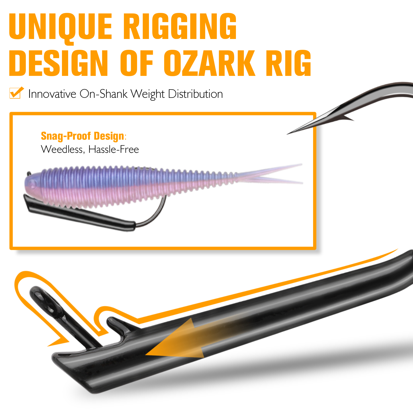 Dovesun 12PCS Ozark Rig Fishin - Fishing Hook Weedless recensie en prijs