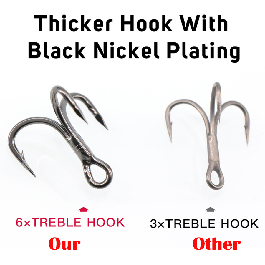 6X Fishing Treble Hook 10Pcs T - Fishing Hook Barbless recensie en prijs