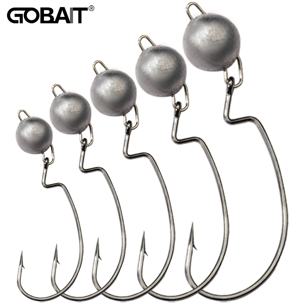 5Pcs Metal Jig Head Worm Hooks - Fishing Hook Weedless recensie en prijs
