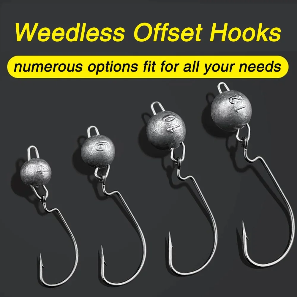 5Pcs Metal Jig Head Worm Hooks - Fishing Hook Weedless recensie en prijs
