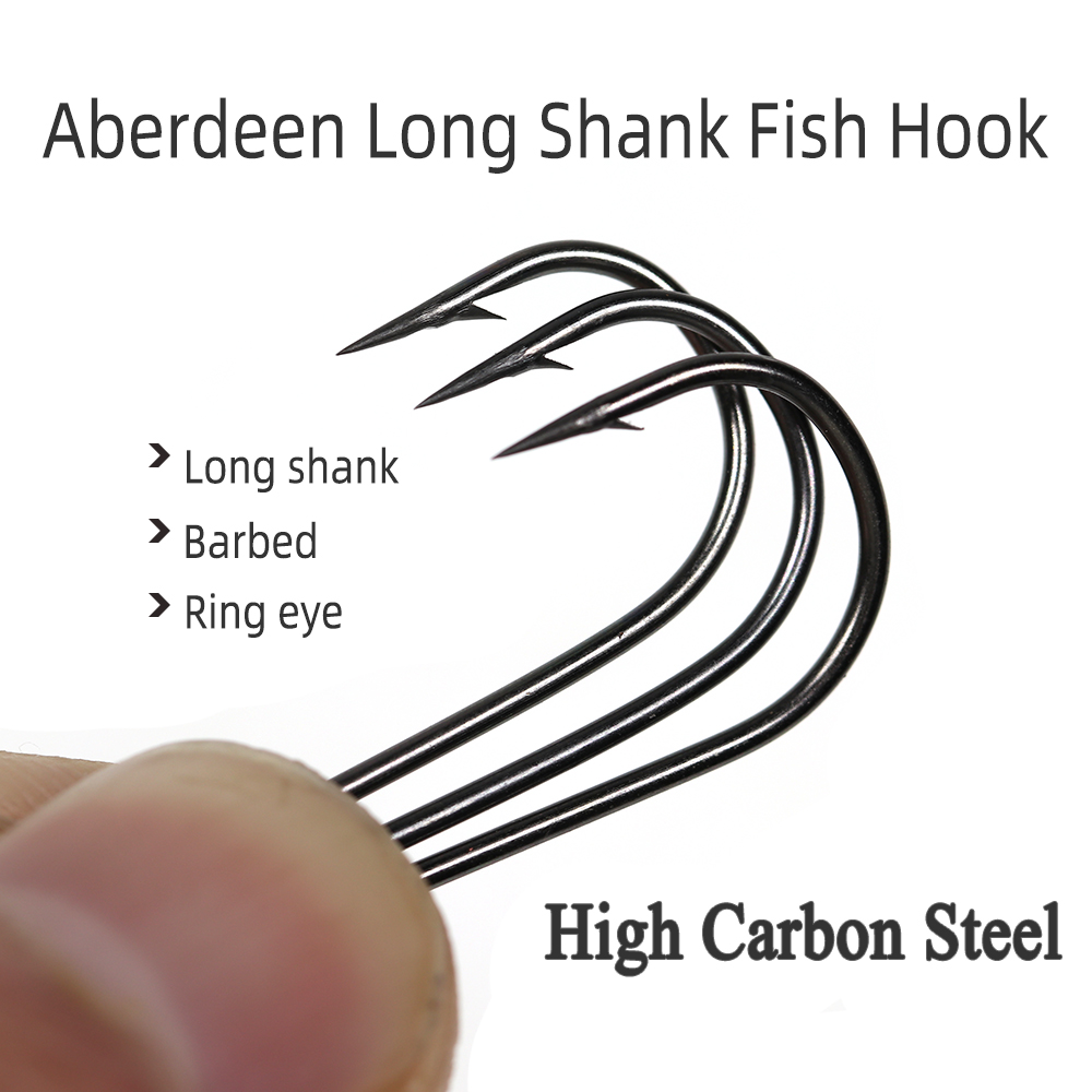 ICERIO 100PCS 16# - 3/0 Long S - Fishing Hook Barbless recensie en prijs