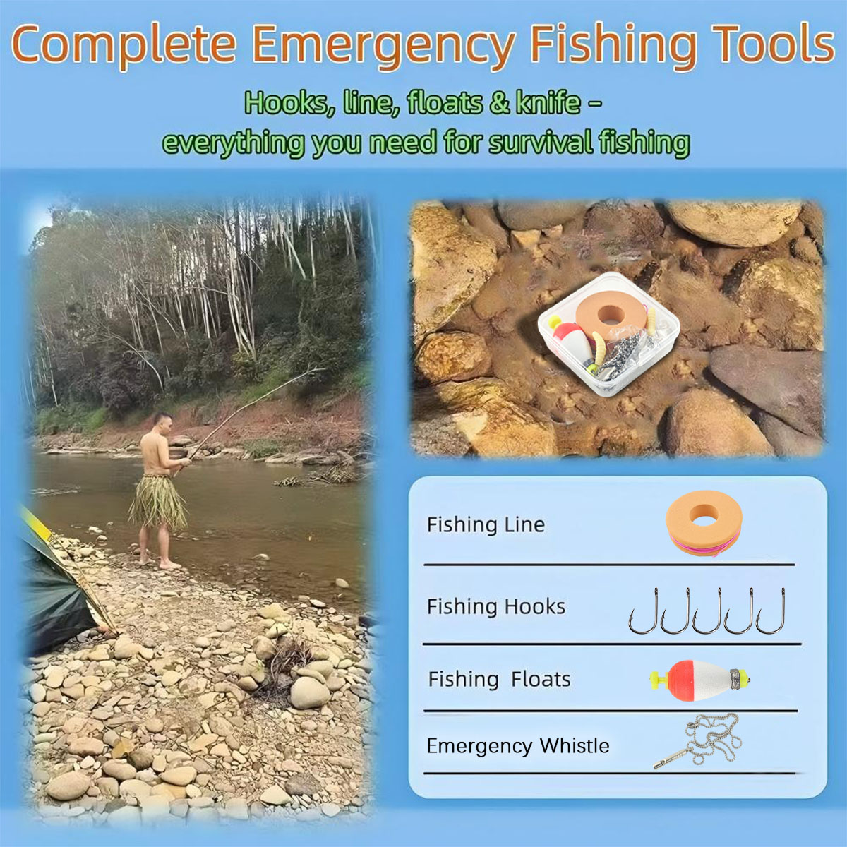 Portable Emergency Fishing Gea - Fishing Hook Box recensie en prijs