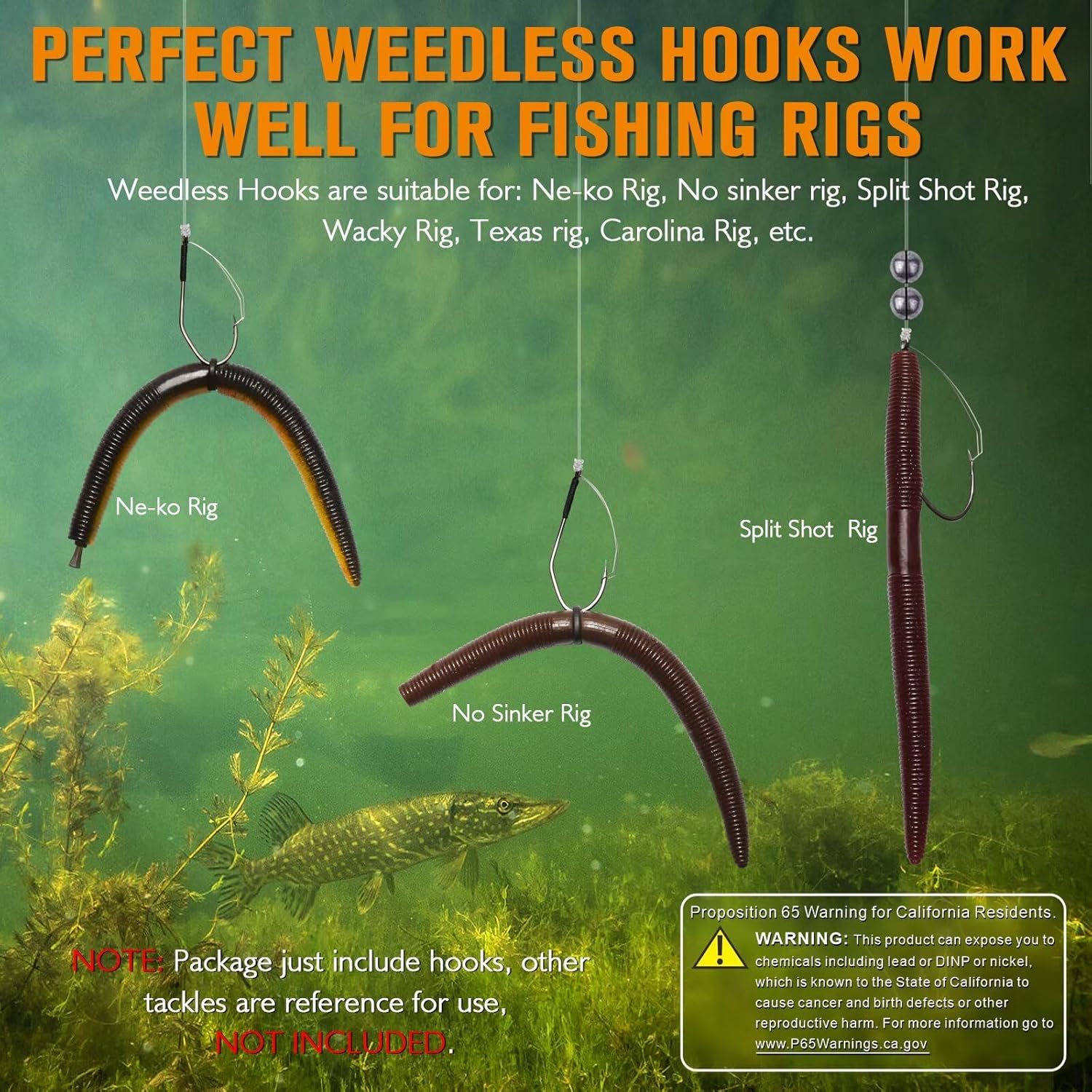 Dovesun Weedless Worm Hooks Wa - Fishing Hook Weedless recensie en prijs