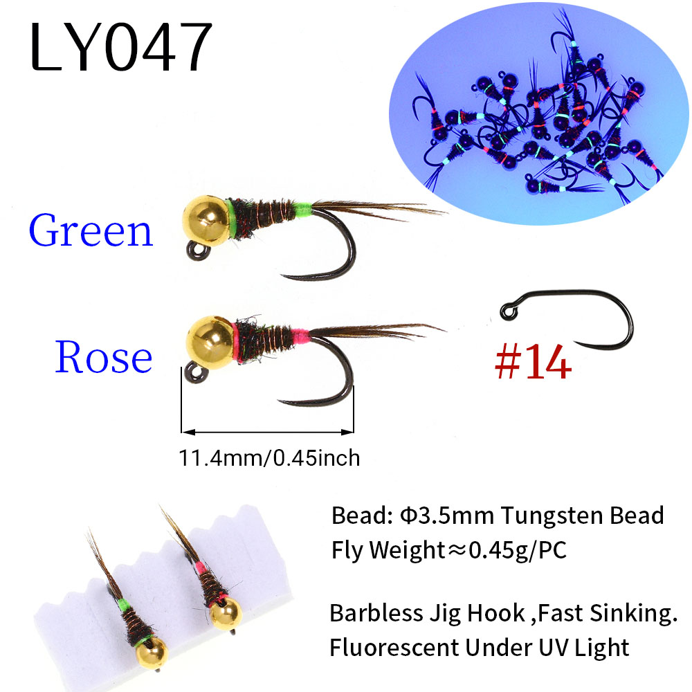 6PCS Fast Sinking Perdigon Eur - Fishing Hook Barbless recensie en prijs