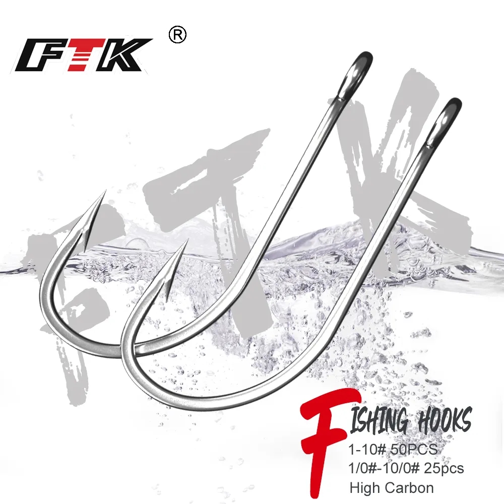 FTK Fishing Hooks 1-10#50PCS 1 - Fishing Hook Offset recensie en prijs