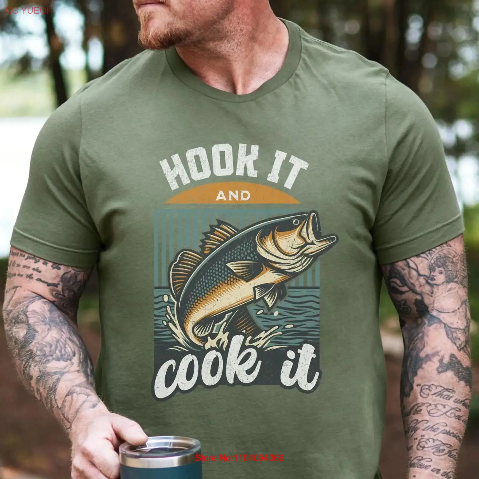 Vintage Bass Fishing T Shirt H - Fishing Hook recensie en prijs