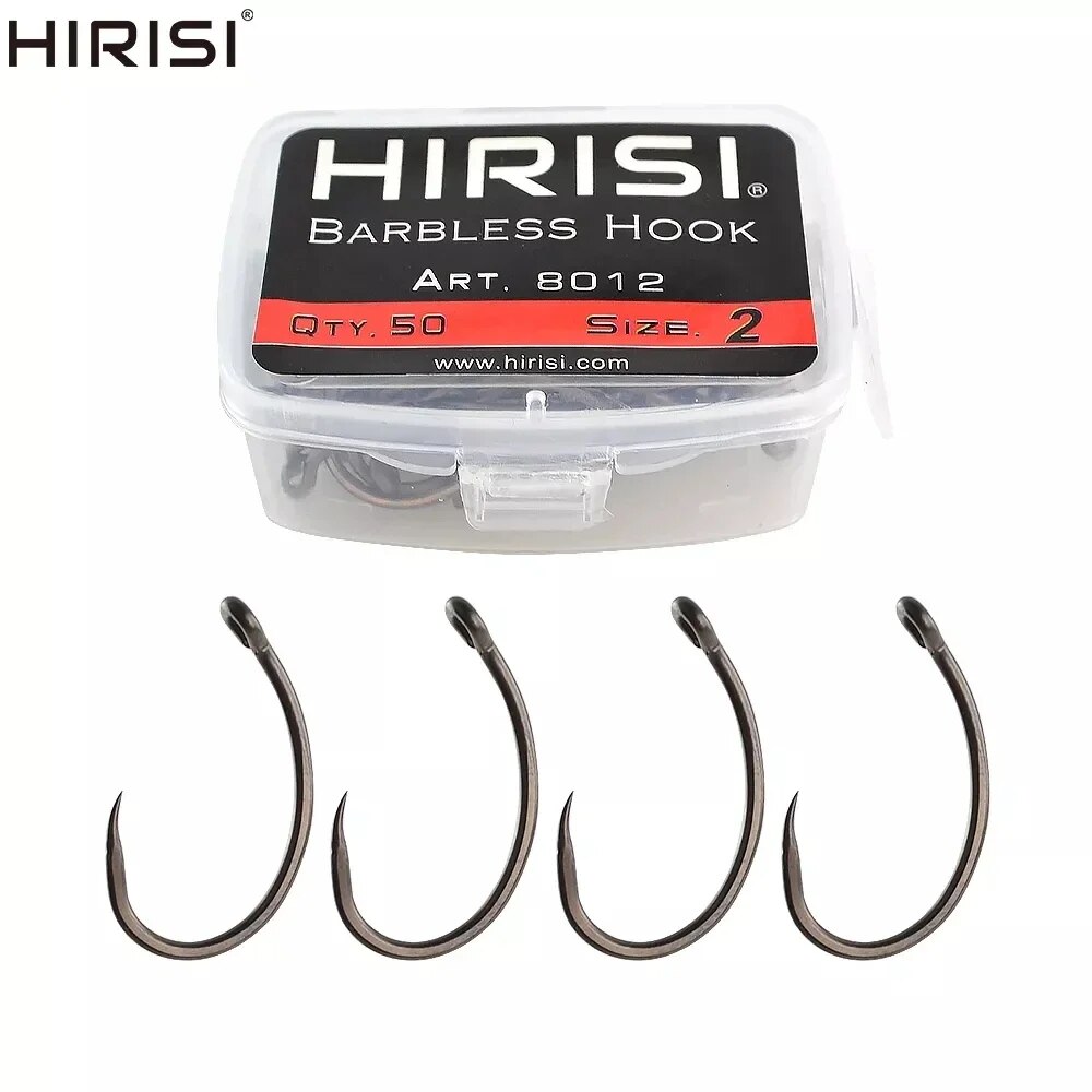 Hirisi 50pcs Coating High Carb - Fishing Hook Barbless recensie en prijs