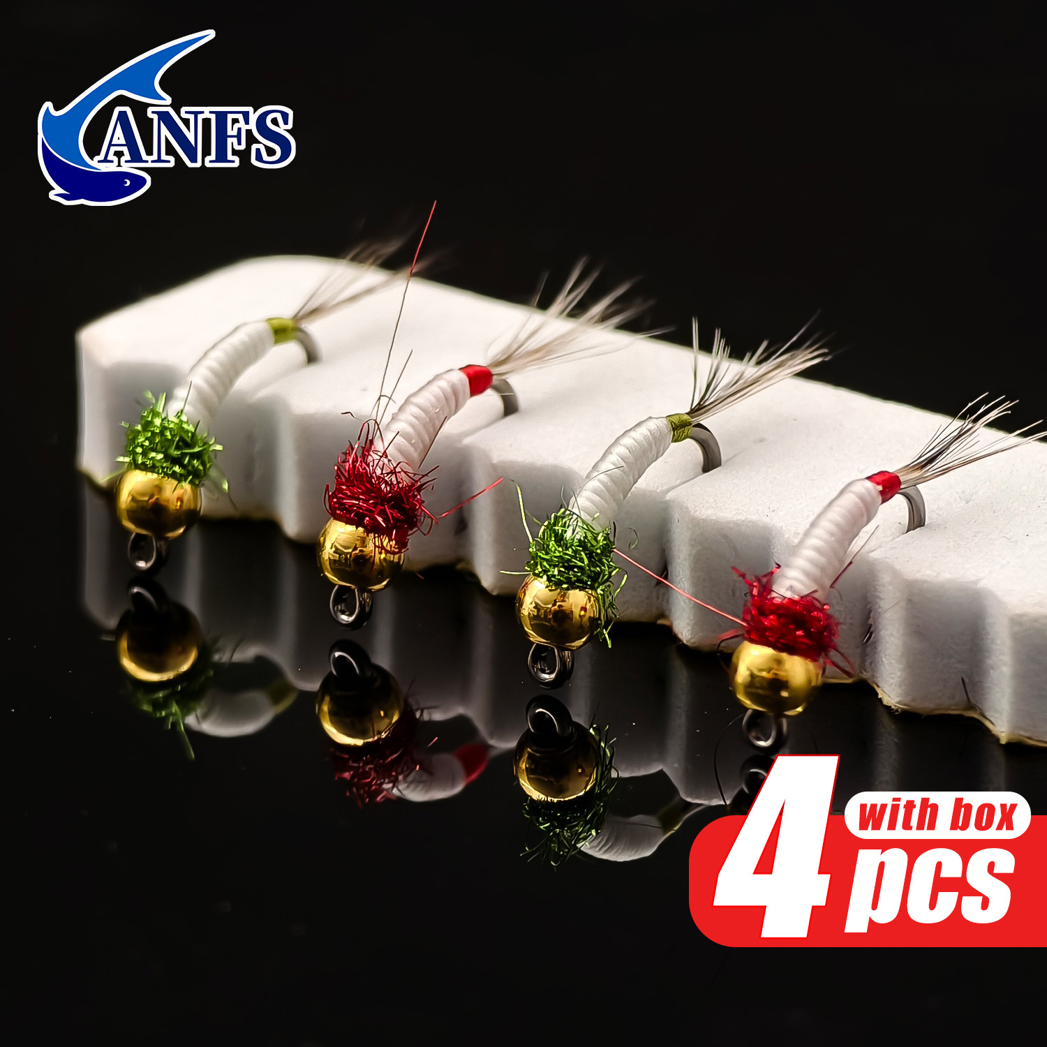 ANFS 4pcs Midge Nymph Flies As - Fishing Hook Assortment recensie en prijs