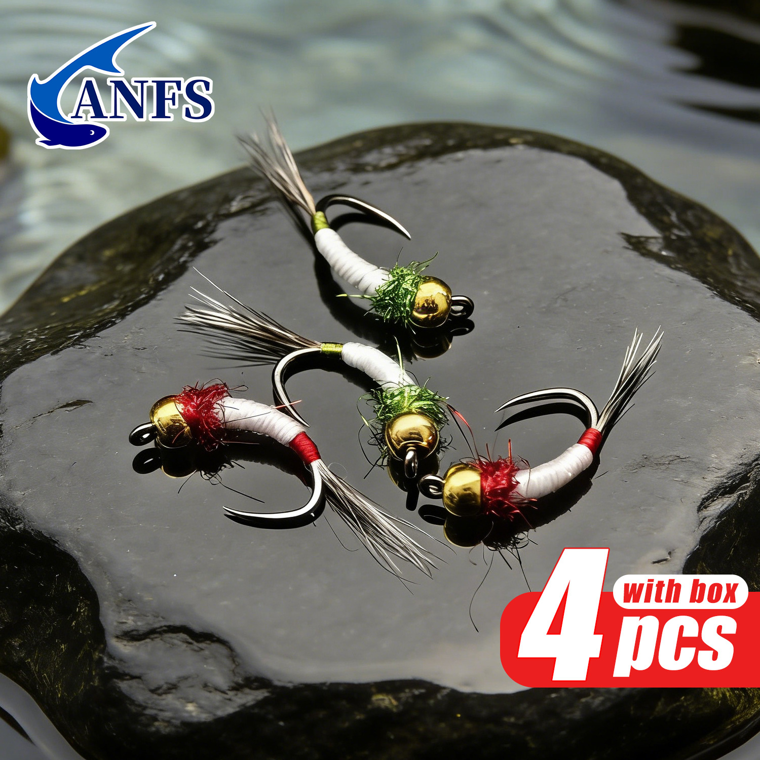 ANFS 4pcs Midge Nymph Flies As - Fishing Hook Assortment recensie en prijs
