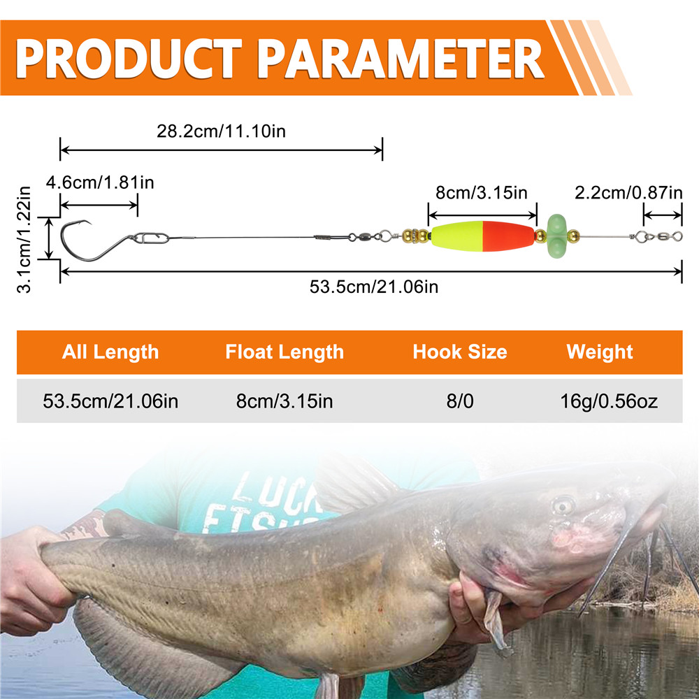 2pcs Catfish hooks with Peg Fl - Fishing Hook Circle recensie en prijs